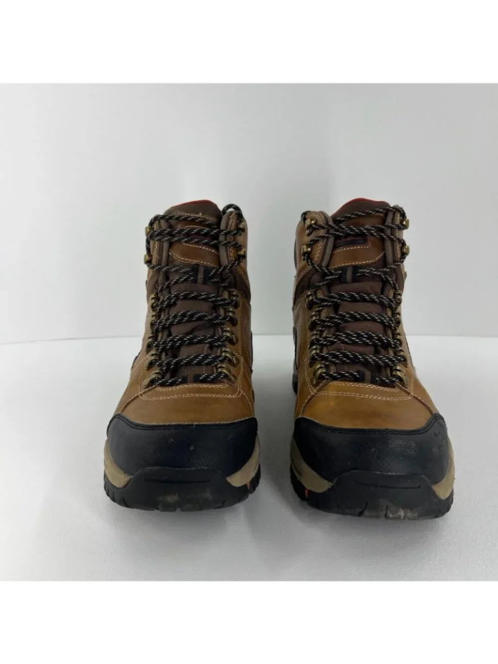 Eddie Bauer Brandon Waterproof Hiking Boots Men 10 Leather Mid Top Lace Up Brown